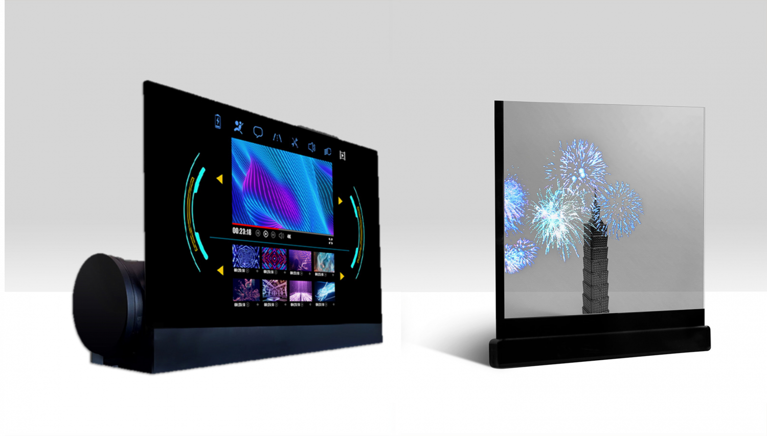 可捲式、折疊性、高透明